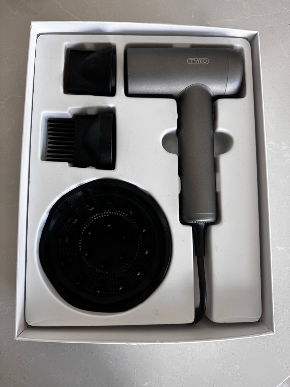 TYMO AIRHYPE Lite 1500W Ionic Hair Dryer, Diffuser & Comb, NIB
